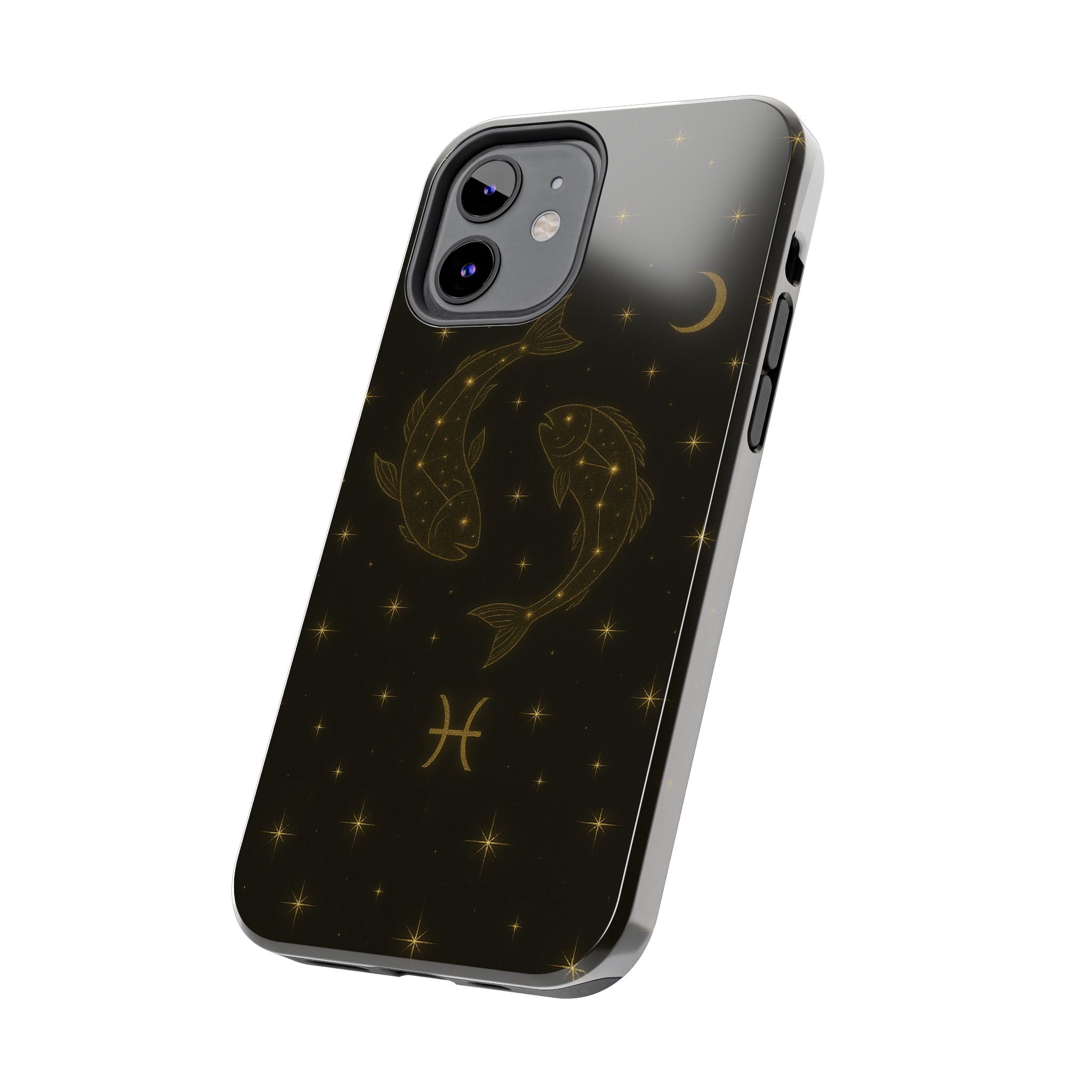 Pisces Zodiac Tough Phone Case — Gold Koi Constellation Design