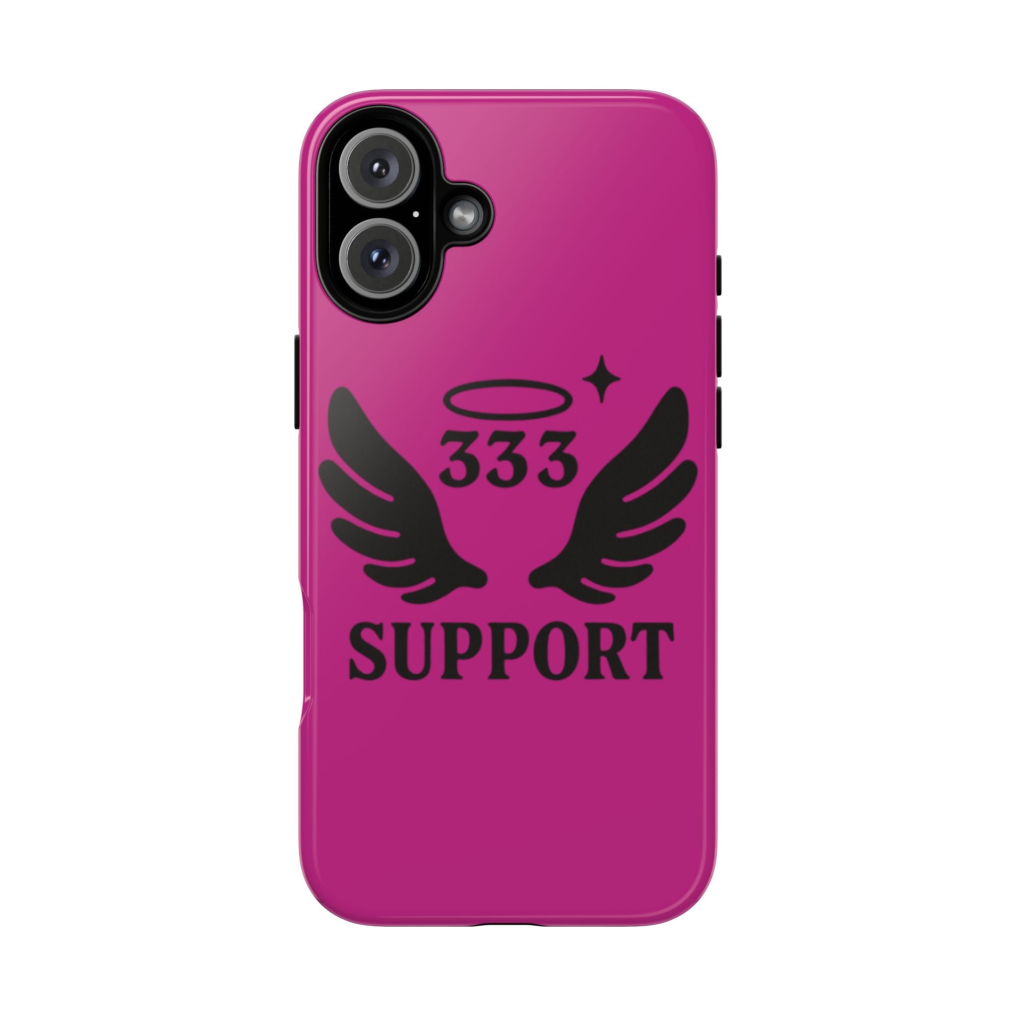 Black & Pink 333 Support Phone Case
