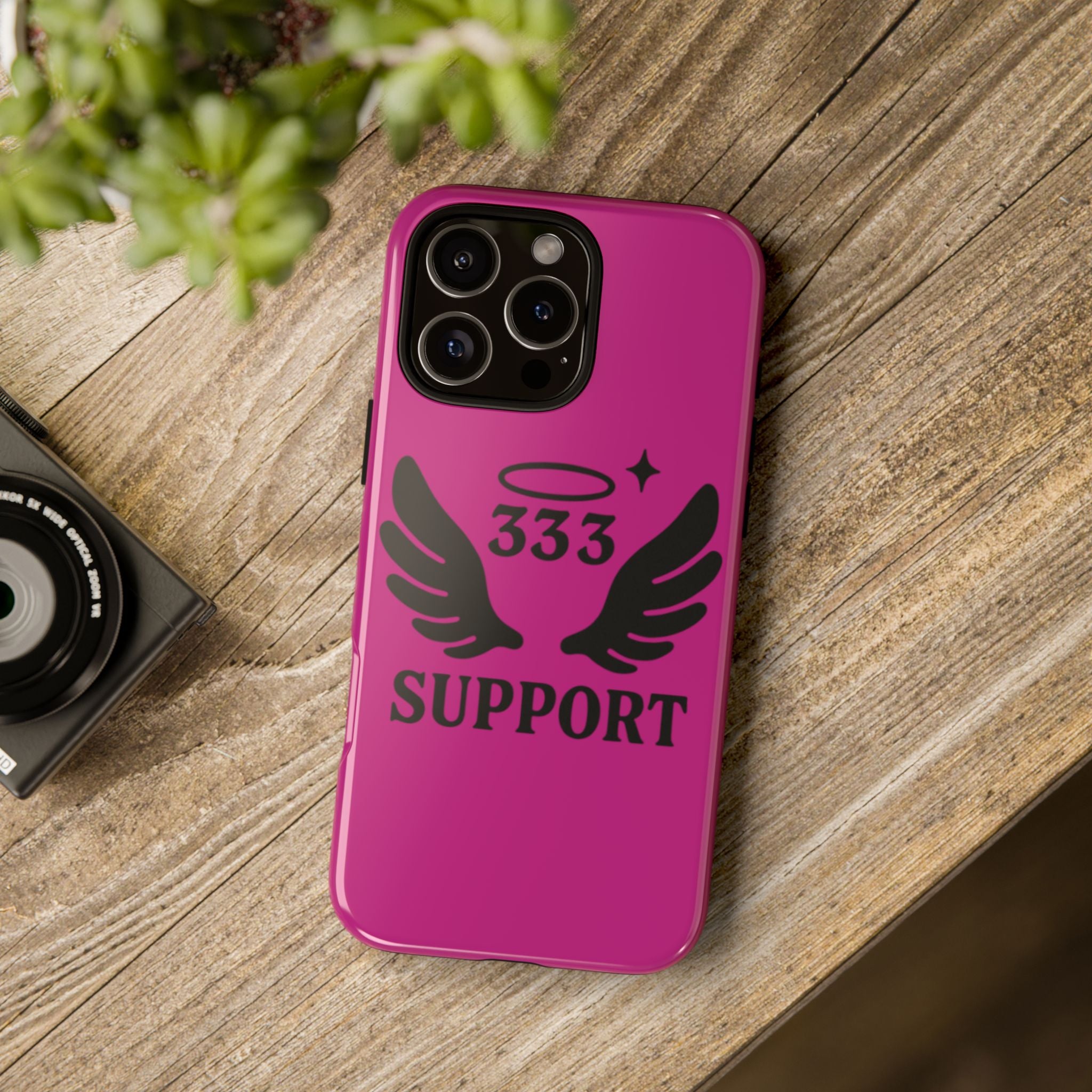 Black & Pink 333 Support Phone Case