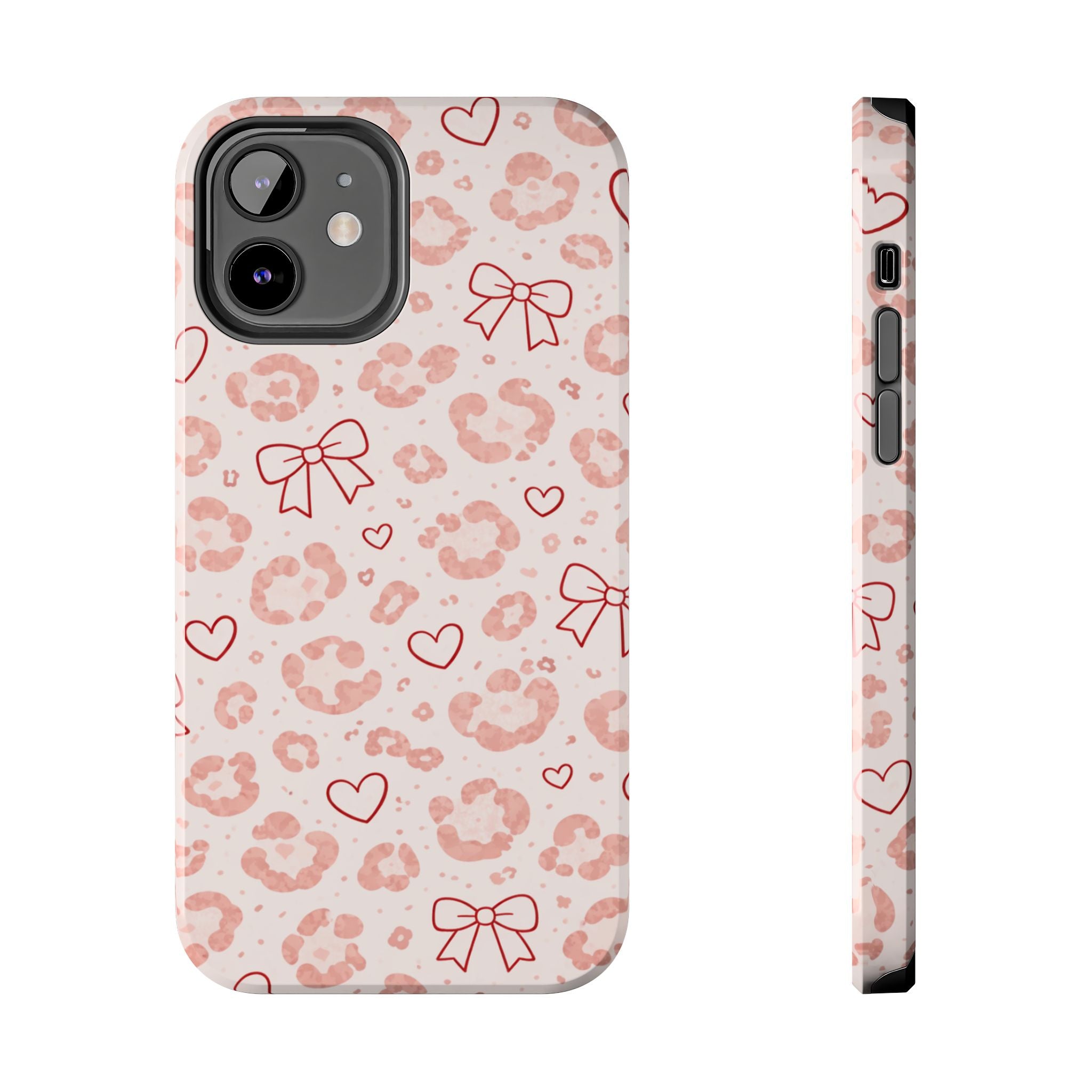 Pink Leopard, Hearts & Bows Phone Case