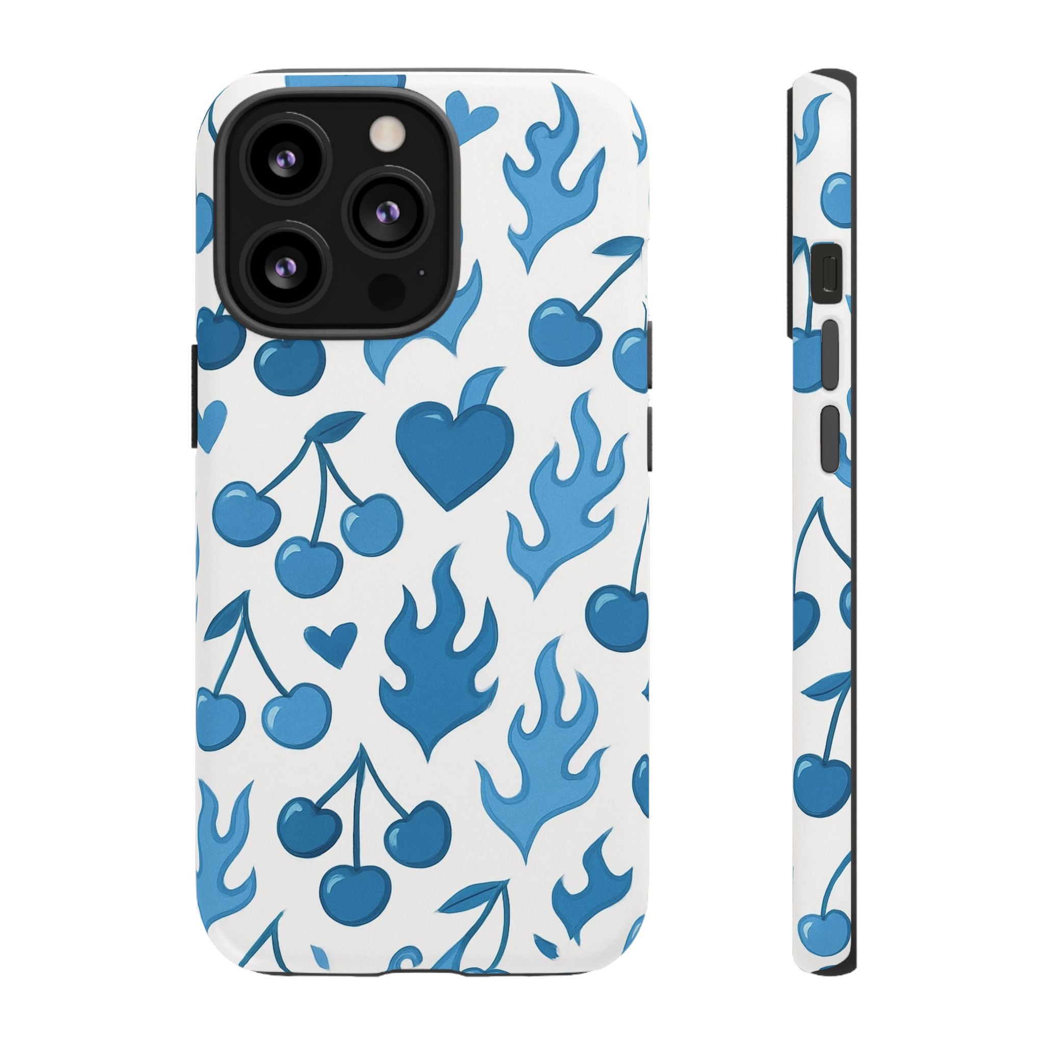 Blue Flaming Heart Phone Case