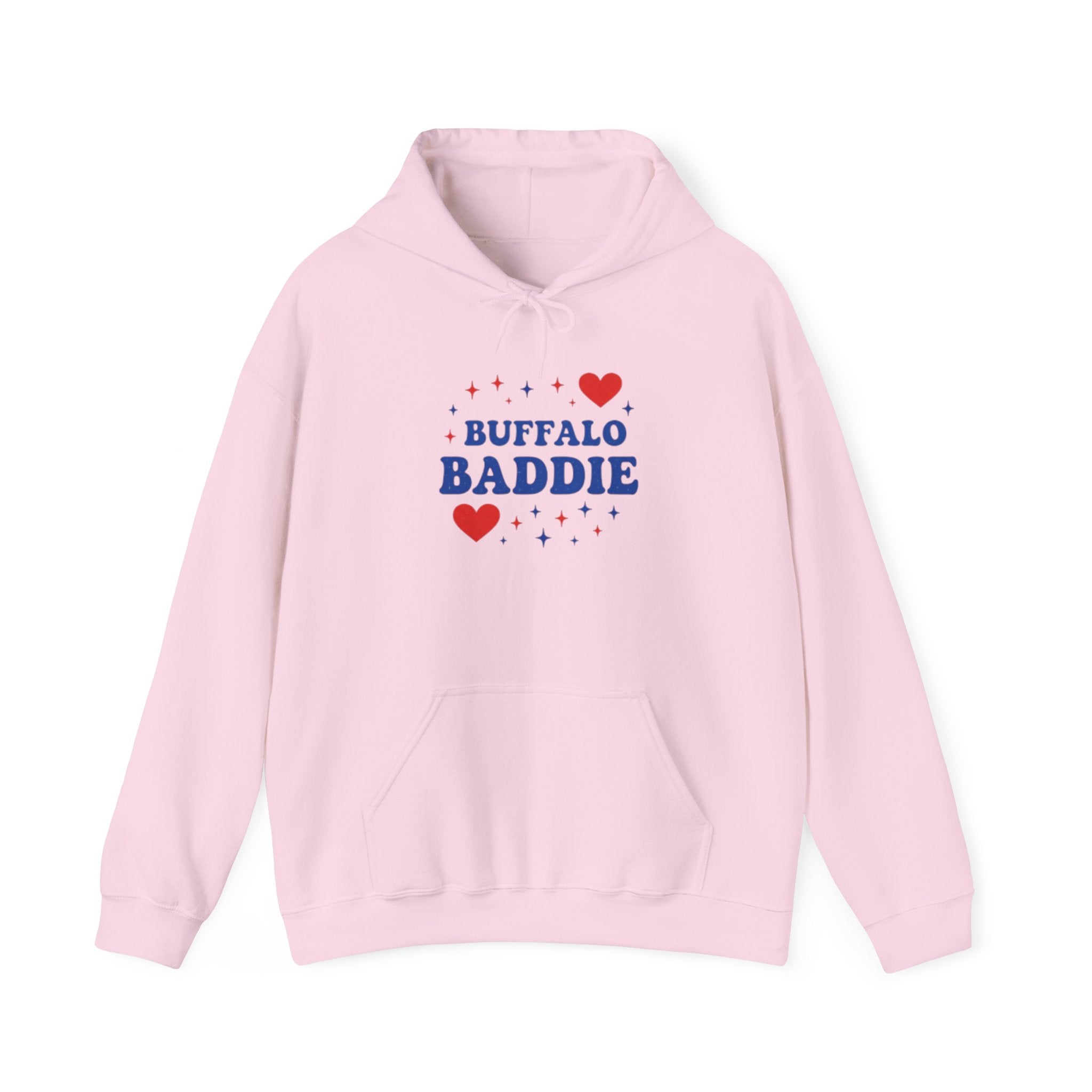 Buffalo Baddie Hoodie — Cute Hearted Buffalo Fan Sweatshirt