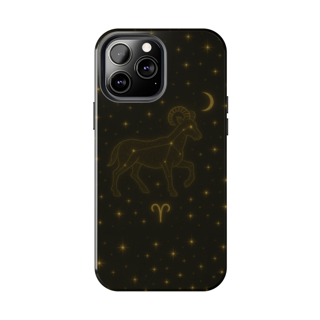 Aries Constellation Tough Phone Case — Zodiac Ram Star Map Design
