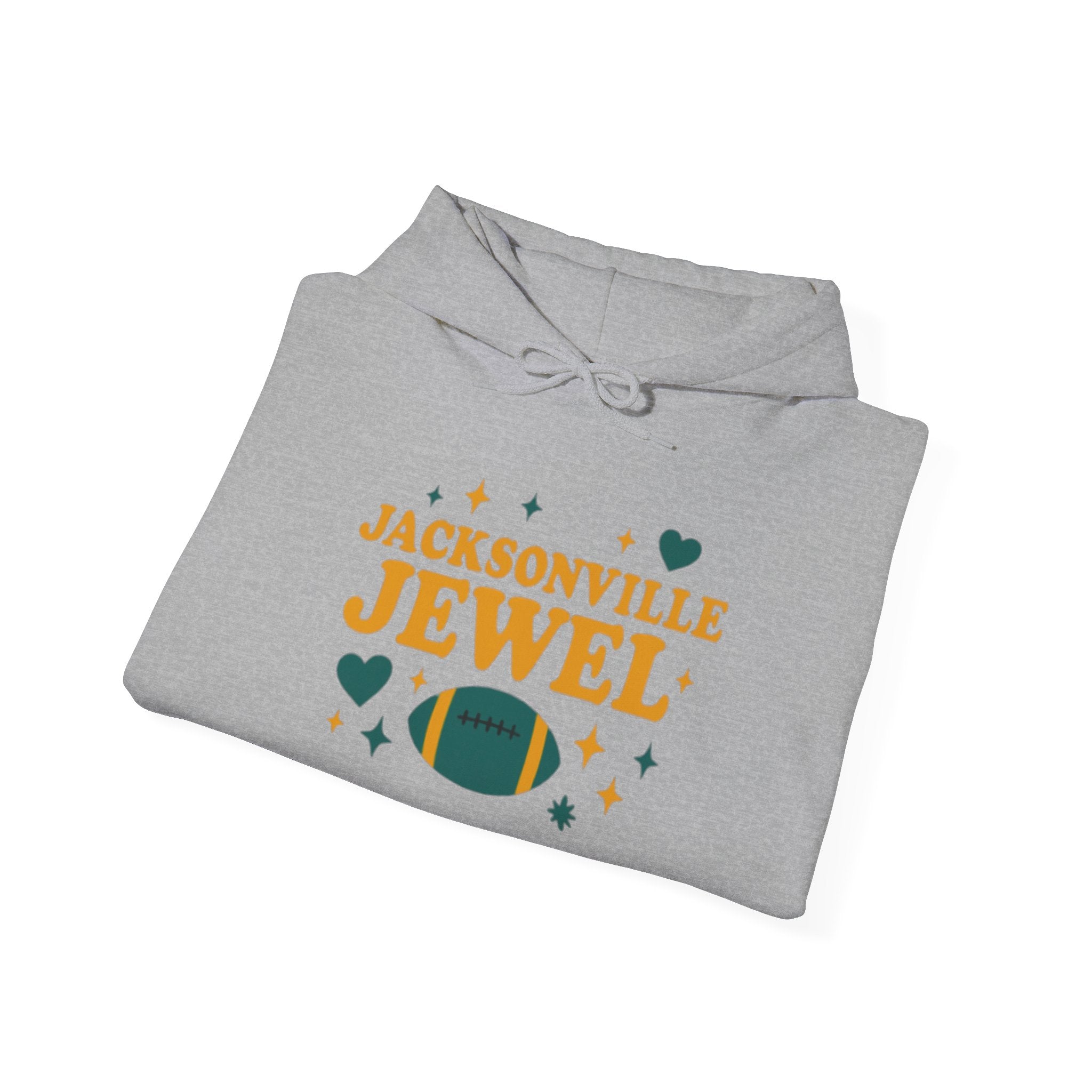 Jacksonville Jewel Football Hoodie — Retro Sparkle Fan Sweatshirt