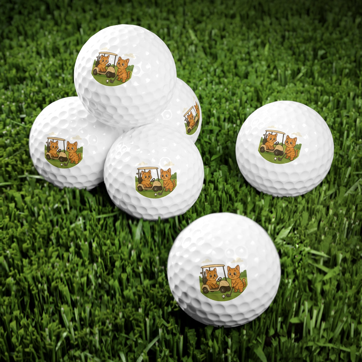 Cartoon Pet Golf Balls, 6pcs
